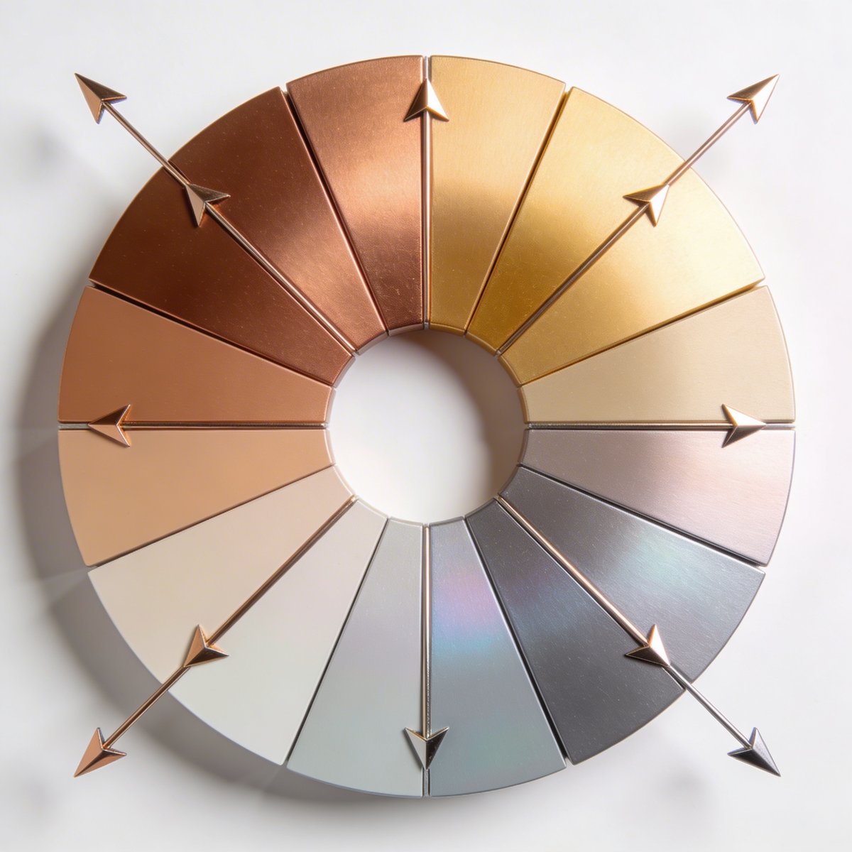 Cercle chromatique montrant les reflets complémentaires en colorimétrie capillaire