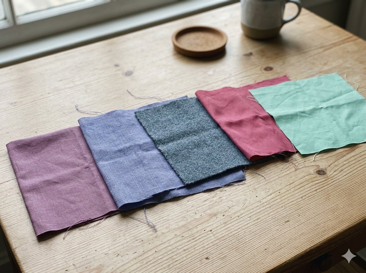 Palette de couleurs pour l'été froid avec mauves, bleus lavande et gris ardoise