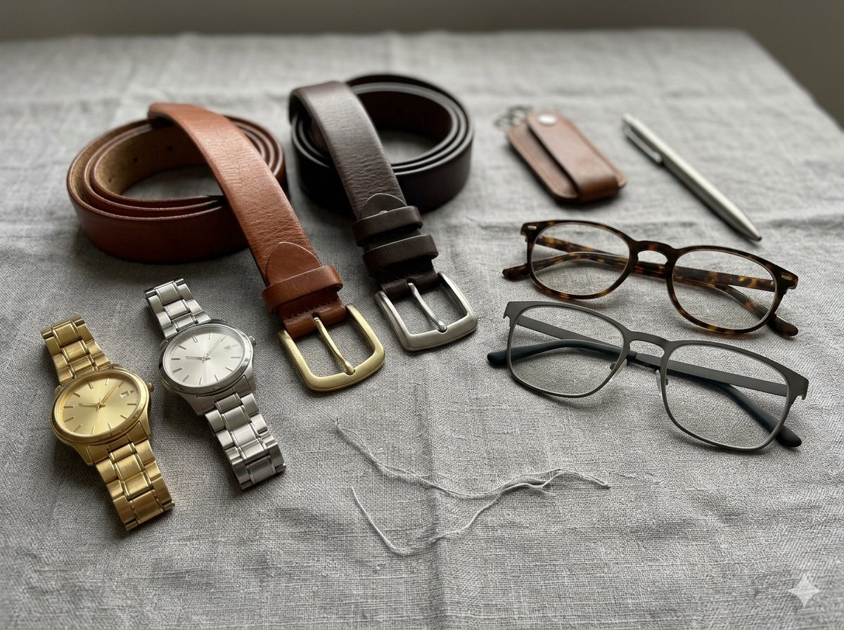 Accessoires masculins en or et argent adaptés aux sous-tons chauds et froids