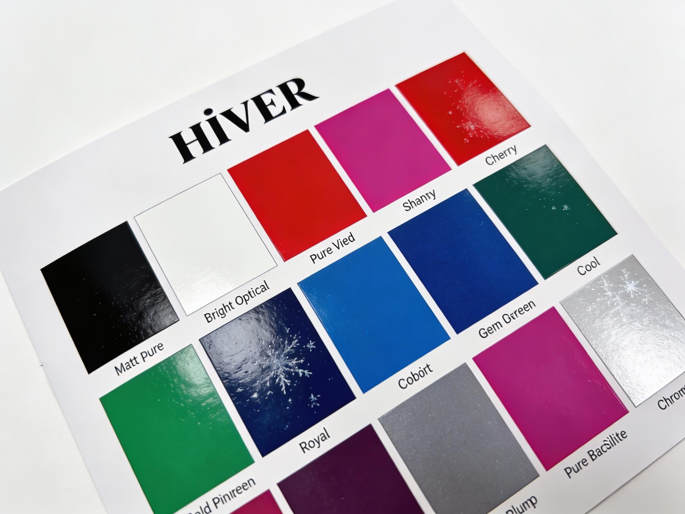 Palette colorimétrique Hiver — couleurs froides, profondes et contrastées