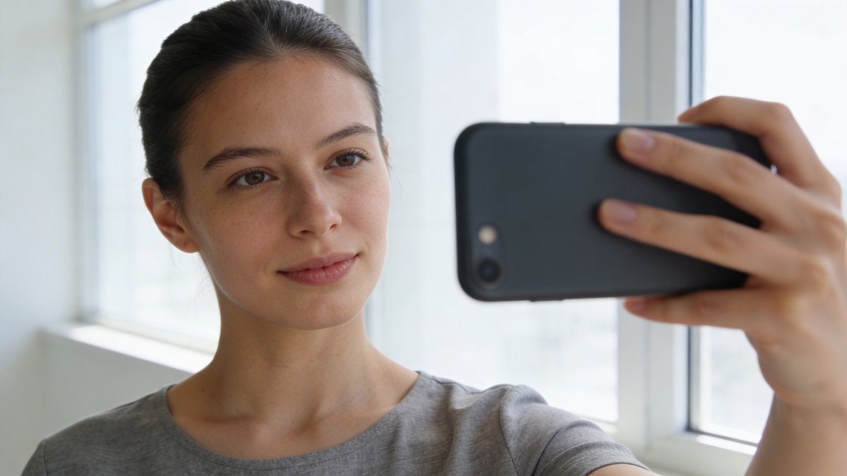 Checklist visuelle pour préparer sa photo de test colorimétrie : lumière naturelle, démaquillé, fond neutre, cheveux attachés